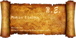 Makis Etelka névjegykártya